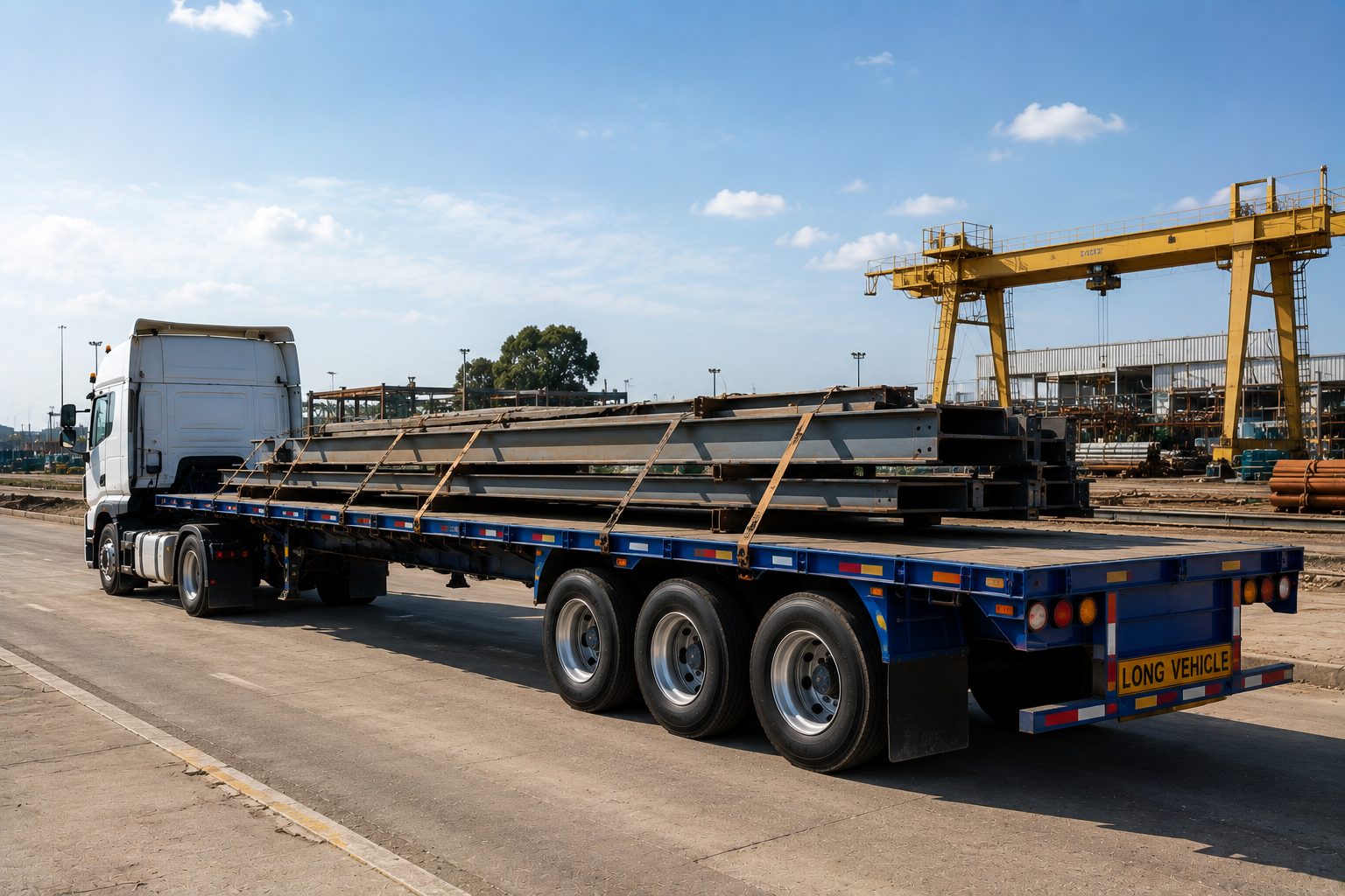 Flatbed dan low bed trailer